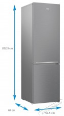 Beko RCSA-406K40 XBN alulfagyasztós hűtő Konyhai termékek - Hűtő, fagyasztó (szabadonálló) - Alulfagyasztós kombinált hűtő - 373492