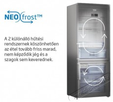 Beko RCNA-366K40 XBN alulfagyasztós hűtő Konyhai termékek - Hűtő, fagyasztó (szabadonálló) - Alulfagyasztós kombinált hűtő - 373487
