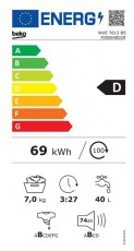Beko WUE-7612 BS elöltöltős mosógép Háztartás / Otthon / Kültér - Mosógép / szárítógép - Elöltöltős normál (60cm-ig) mosógép - 464527