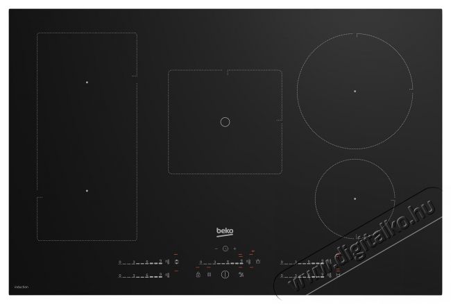 Beko HII85770UFT Beépíthető főzőlap Konyhai termékek - Sütő-főzőlap, tűzhely (beépíthető) - Indukciós főzőlap (beépíthető) - 494514