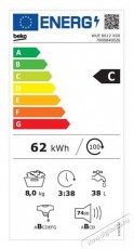 Beko WUE8612XS0 Mosógép Háztartás / Otthon / Kültér - Mosógép / szárítógép - Elöltöltős normál (60cm-ig) mosógép - 494823
