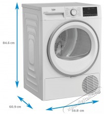 Beko B3T69110 Kondenzációs szárítógép, 9 kg, 15 program, RecycledDry, Aquawave, Optisense, Hygiene, E energiaosztály, Fehér  Háztartás / Otthon / Kültér - Mosógép / szárítógép - Szárítógép - 494919