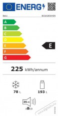 Beko BCSA285K4SN beépíthető alulfagyasztós hűtő Konyhai termékek - Hűtő, fagyasztó (beépíthető) - Alulfagyasztós kombinált hűtő - 495838