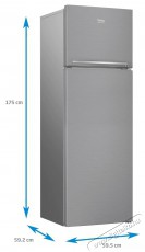 Beko RDSA310M30XBN felülfagyasztós hűtő Konyhai termékek - Hűtő, fagyasztó (szabadonálló) - Felülfagyasztós kombinált hűtő - 365011
