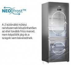 Beko RCNA-406I40 XBN alulfagyasztós hűtő Konyhai termékek - Hűtő, fagyasztó (szabadonálló) - Alulfagyasztós kombinált hűtő - 372816