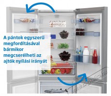 Beko RCNA-406I40 XBN alulfagyasztós hűtő Konyhai termékek - Hűtő, fagyasztó (szabadonálló) - Alulfagyasztós kombinált hűtő - 372816