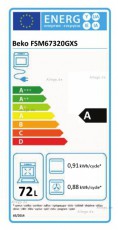 Beko FSM67320GXS kerámialapos tűzhely Konyhai termékek - Sütő-főzőlap, tűzhely (szabadonálló) - Elektromos tűzhely (szabadonálló) - 499761