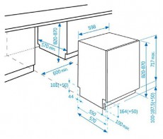 Beko DIN35320 beépíthető 13 terítékes mosogatógép Konyhai termékek - Mosogatógép - Keskeny (45cm-ig) beépíthető mosogatógép - 501474