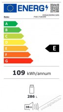Beko RSSA290M41WN egyajtós hűtő Konyhai termékek - Hűtő, fagyasztó (szabadonálló) - Fagyasztó nélküli hűtő - 499677
