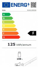 Beko BLSA210M3SN beépíthető egyajtós hűtő Konyhai termékek - Hűtő, fagyasztó (beépíthető) - Egyajtós hűtő - 364962