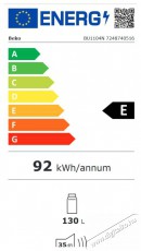 Beko BU1104N beépíthető hűtő Konyhai termékek - Hűtő, fagyasztó (beépíthető) - Egyajtós hűtő - 499680