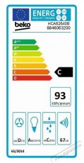 Beko HCA-62640 B beépíthető páraelszívó Konyhai termékek - Páraelszívó - Kürtős - 373472