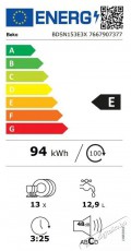 Beko BDSN153E3X beépíthető mosogatógép Konyhai termékek - Mosogatógép - Normál (60cm) beépíthető mosogatógép - 499762