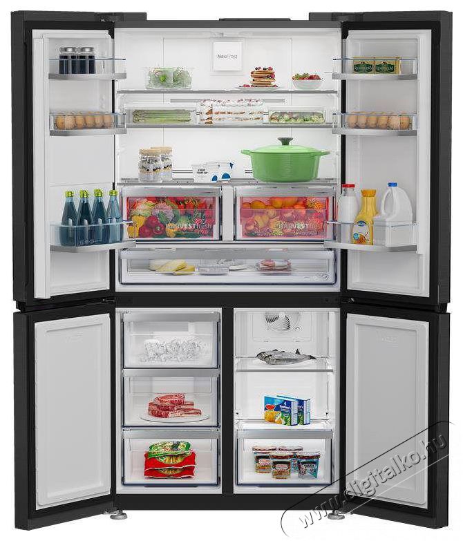 Beko GN1426240ZDXBRN Konyhai term&eacute;kek - Hűtő, fagyaszt&oacute; (szabadon&aacute;ll&oacute;) - Amerikai t&iacute;pus&uacute; Side By Side hűtő - 509464