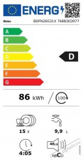 Beko BDFN26531X Norm&aacute;l (60cm) szabadon&aacute;ll&oacute; mosogat&oacute;g&eacute;p Konyhai term&eacute;kek - Mosogat&oacute;g&eacute;p - Norm&aacute;l (60cm) szabadon&aacute;ll&oacute; mosogat&oacute;g&eacute;p - 526989