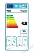Beko HNT63322BH be&eacute;p&iacute;thető teleszk&oacute;pos p&aacute;raelsz&iacute;v&oacute;, 320 m&sup3;/h maxim&aacute;lis l&eacute;g&aacute;raml&aacute;s, F&eacute;m szűrő, 60cm, Fekete Konyhai term&eacute;kek - P&aacute;raelsz&iacute;v&oacute; - Be&eacute;p&iacute;thető / kih&uacute;zhat&oacute; - 532998