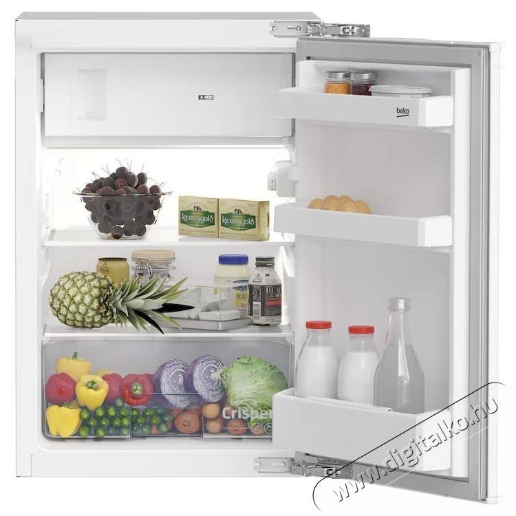 Beko B1754N, Be&eacute;p&iacute;thető hűtő, 110 l, &Aacute;ll&iacute;that&oacute; polcok, &Aacute;ll&iacute;that&oacute; termoszt&aacute;t, XXL Palacktart&oacute;, Z&ouml;lds&eacute;g &eacute;s gy&uuml;m&ouml;lcs doboz, Fagyaszt&oacute;, E energiaoszt&aacute;ly, M 86,6 cm Konyhai term&eacute;kek - Hűtő, fagyaszt&oacute; (szabadon&aacute;ll&oacute;) - Mini hűtő / minib&aacute;r - 532956