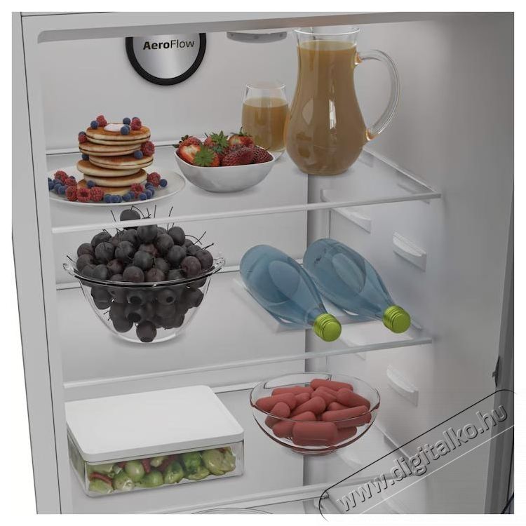 Beko B1RMLNE444XB, Egyajt&oacute;s hűtő, 365 l, No Frost, AeroFlow, LED vil&aacute;g&iacute;t&aacute;s, E energiaoszt&aacute;ly, M 186,5 cm, Ez&uuml;st Konyhai term&eacute;kek - Hűtő, fagyaszt&oacute; (szabadon&aacute;ll&oacute;) - Fagyaszt&oacute; n&eacute;lk&uuml;li hűtő - 532958