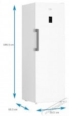Beko B3RFNE314W Fagyaszt&oacute;, 286 l Konyhai term&eacute;kek - Hűtő, fagyaszt&oacute; (szabadon&aacute;ll&oacute;) - Fagyaszt&oacute;szekr&eacute;ny - 532971