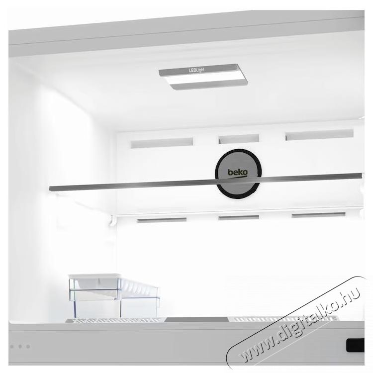 Beko B5RDNE594ZXB K&eacute;tajt&oacute;s hűtőszekr&eacute;ny, 557 l, NoFrost, HarvestFresh, Everfresh+, AeroFlow, Display, E energiaoszt&aacute;ly, 186 cm, Metal Look Konyhai term&eacute;kek - Hűtő, fagyaszt&oacute; (szabadon&aacute;ll&oacute;) - Fel&uuml;lfagyaszt&oacute;s kombin&aacute;lt hűtő - 532963