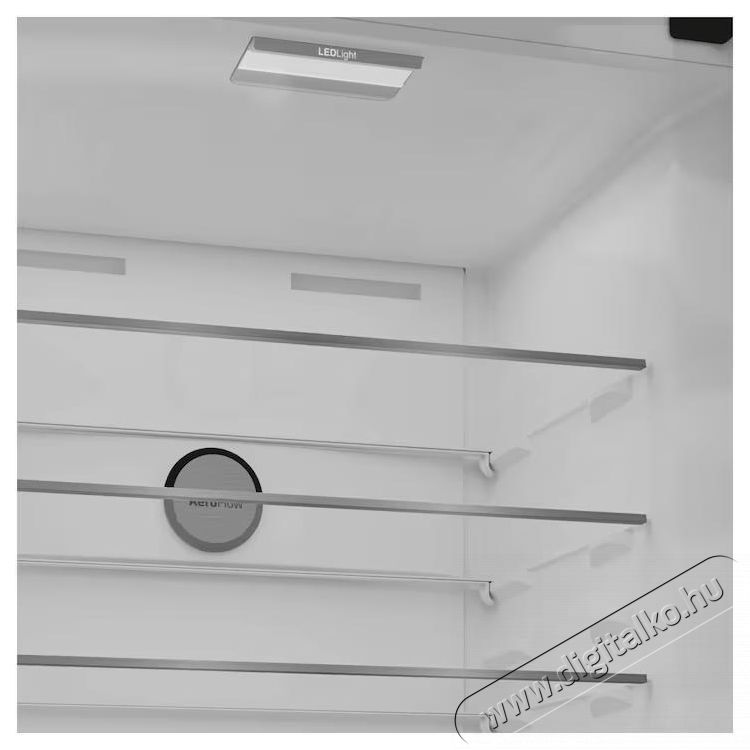 Beko B5RDNE594ZXB K&eacute;tajt&oacute;s hűtőszekr&eacute;ny, 557 l, NoFrost, HarvestFresh, Everfresh+, AeroFlow, Display, E energiaoszt&aacute;ly, 186 cm, Metal Look Konyhai term&eacute;kek - Hűtő, fagyaszt&oacute; (szabadon&aacute;ll&oacute;) - Fel&uuml;lfagyaszt&oacute;s kombin&aacute;lt hűtő - 532963