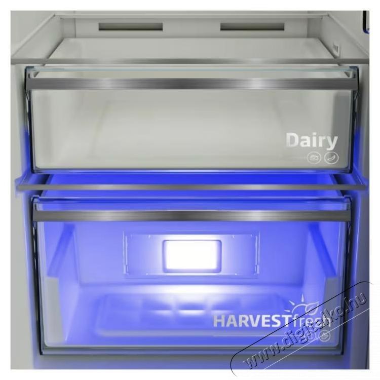 Beko B5RLNE365HDXB kombin&aacute;lt hűtőszekr&eacute;ny, 365 l, No Frost, HarvestFresh, AeroFlow, Everfresh, D energiaoszt&aacute;ly, 186,5 cm, Inox Konyhai term&eacute;kek - Hűtő, fagyaszt&oacute; (szabadon&aacute;ll&oacute;) - Fagyaszt&oacute; n&eacute;lk&uuml;li hűtő - 532955
