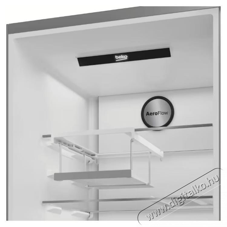Beko B5RLNE365HDXB kombin&aacute;lt hűtőszekr&eacute;ny, 365 l, No Frost, HarvestFresh, AeroFlow, Everfresh, D energiaoszt&aacute;ly, 186,5 cm, Inox Konyhai term&eacute;kek - Hűtő, fagyaszt&oacute; (szabadon&aacute;ll&oacute;) - Fagyaszt&oacute; n&eacute;lk&uuml;li hűtő - 532955