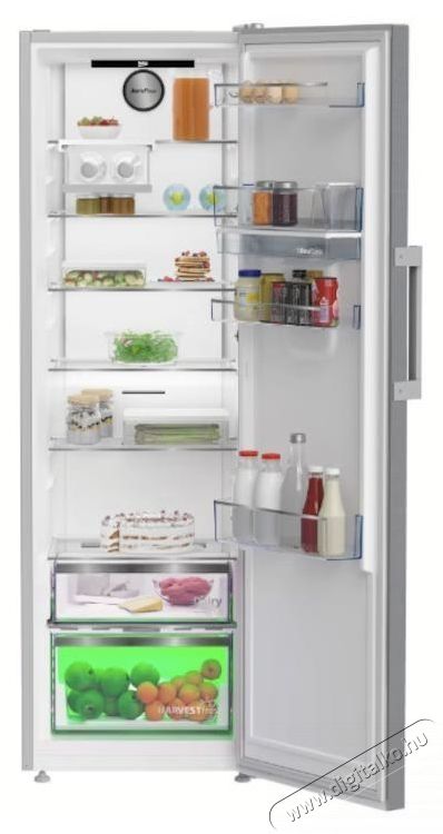 Beko B5RLNE365HDXB kombin&aacute;lt hűtőszekr&eacute;ny, 365 l, No Frost, HarvestFresh, AeroFlow, Everfresh, D energiaoszt&aacute;ly, 186,5 cm, Inox Konyhai term&eacute;kek - Hűtő, fagyaszt&oacute; (szabadon&aacute;ll&oacute;) - Fagyaszt&oacute; n&eacute;lk&uuml;li hűtő - 532955