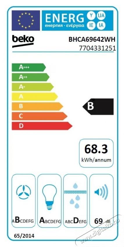 Beko BHCA69642WH Dekorat&iacute;v be&eacute;p&iacute;thető p&aacute;raelsz&iacute;v&oacute; Konyhai term&eacute;kek - P&aacute;raelsz&iacute;v&oacute; - Be&eacute;p&iacute;thető / kih&uacute;zhat&oacute; - 532970