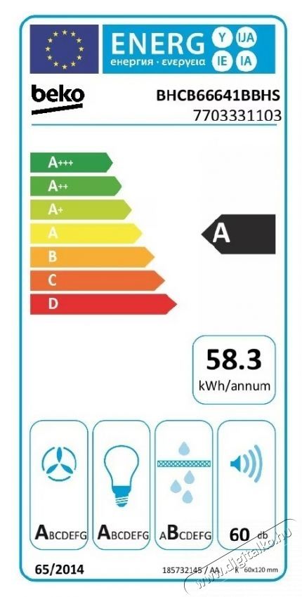 Beko BHCB66641BBHS Dekorat&iacute;v p&aacute;raelsz&iacute;v&oacute; Konyhai term&eacute;kek - P&aacute;raelsz&iacute;v&oacute; - Be&eacute;p&iacute;thető / kih&uacute;zhat&oacute; - 532966