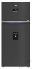 Beko RDNE650E40DZXBRN1 k&eacute;tajt&oacute;s hűtőszekr&eacute;ny, 630 l, Everfresh+, AeroFlow, ProSmart inverteres kompresszor, v&iacute;zadagol&oacute;, E energiaoszt&aacute;ly, M 187,7 cm, S&ouml;t&eacute;t rozsdamentes ac&eacute;l Konyhai term&eacute;kek - Hűtő, fagyaszt&oacute; (szabadon&aacute;ll&oacute;) - Fel&uuml;lfagyaszt&oacute;s kombin&aacute;lt hűtő - 532961