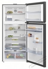 Beko RDNE650E40DZXBRN1 k&eacute;tajt&oacute;s hűtőszekr&eacute;ny, 630 l, Everfresh+, AeroFlow, ProSmart inverteres kompresszor, v&iacute;zadagol&oacute;, E energiaoszt&aacute;ly, M 187,7 cm, S&ouml;t&eacute;t rozsdamentes ac&eacute;l Konyhai term&eacute;kek - Hűtő, fagyaszt&oacute; (szabadon&aacute;ll&oacute;) - Fel&uuml;lfagyaszt&oacute;s kombin&aacute;lt hűtő - 532961