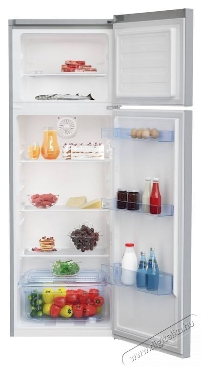 Beko RDSA310M40SN K&eacute;tajt&oacute;s hűtőszekr&eacute;ny, 306 l, E oszt&aacute;ly, hűtőventill&aacute;tor, biztons&aacute;gi &uuml;veg, magass&aacute;g 175 cm, ez&uuml;st Konyhai term&eacute;kek - Hűtő, fagyaszt&oacute; (szabadon&aacute;ll&oacute;) - Fel&uuml;lfagyaszt&oacute;s kombin&aacute;lt hűtő - 532957