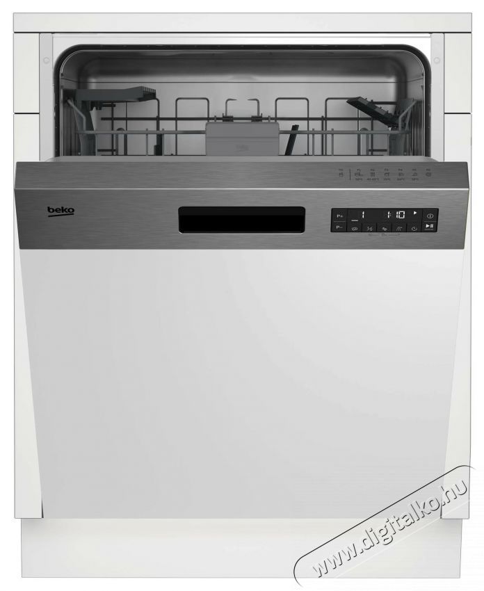 Beko BDSN26430X, F&eacute;lig be&eacute;p&iacute;thető mosogat&oacute;g&eacute;p, 60 cm, Ujjlenyomat mentes rozsdamentes ac&eacute;l Konyhai term&eacute;kek - Mosogat&oacute;g&eacute;p - Norm&aacute;l (60cm) be&eacute;p&iacute;thető mosogat&oacute;g&eacute;p - 534863