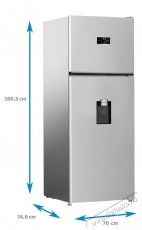 Beko B5RDNE504LDM K&eacute;tajt&oacute;s hűtőszekr&eacute;ny, 477 l, HarvestFresh , AeroFlow , Everfresh+ , No Frost, V&iacute;zadagol&oacute;, Kijelző, E energiaoszt&aacute;ly, 186.5 cm, Sz&uuml;rke Konyhai term&eacute;kek - Hűtő, fagyaszt&oacute; (szabadon&aacute;ll&oacute;) - Fel&uuml;lfagyaszt&oacute;s kombin&aacute;lt hűtő - 534866