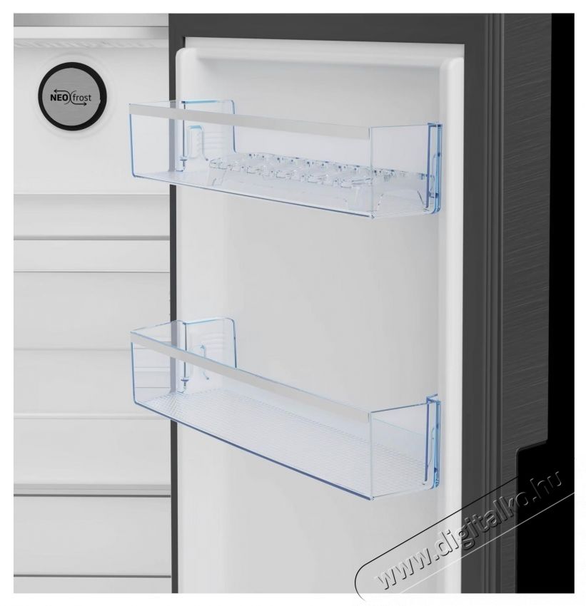 Beko GNO52223MXPN Side by side hűtőszekr&eacute;ny, 522 l, D energiaoszt&aacute;ly, No Frost, M 190 cm, Inox Konyhai term&eacute;kek - Hűtő, fagyaszt&oacute; (szabadon&aacute;ll&oacute;) - Amerikai t&iacute;pus&uacute; Side By Side hűtő - 534874