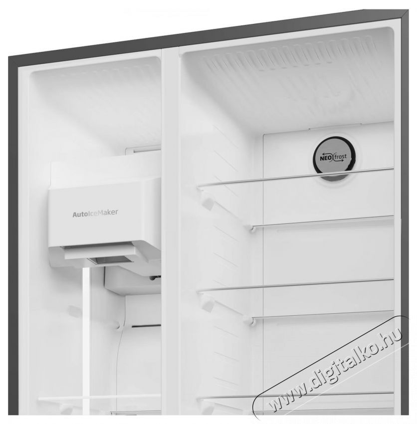 Beko GNO52223MXPN Side by side hűtőszekr&eacute;ny, 522 l, D energiaoszt&aacute;ly, No Frost, M 190 cm, Inox Konyhai term&eacute;kek - Hűtő, fagyaszt&oacute; (szabadon&aacute;ll&oacute;) - Amerikai t&iacute;pus&uacute; Side By Side hűtő - 534874