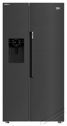 Beko GNO52223MXPN Side by side hűtőszekr&eacute;ny, 522 l, D energiaoszt&aacute;ly, No Frost, M 190 cm, Inox Konyhai term&eacute;kek - Hűtő, fagyaszt&oacute; (szabadon&aacute;ll&oacute;) - Amerikai t&iacute;pus&uacute; Side By Side hűtő - 534874