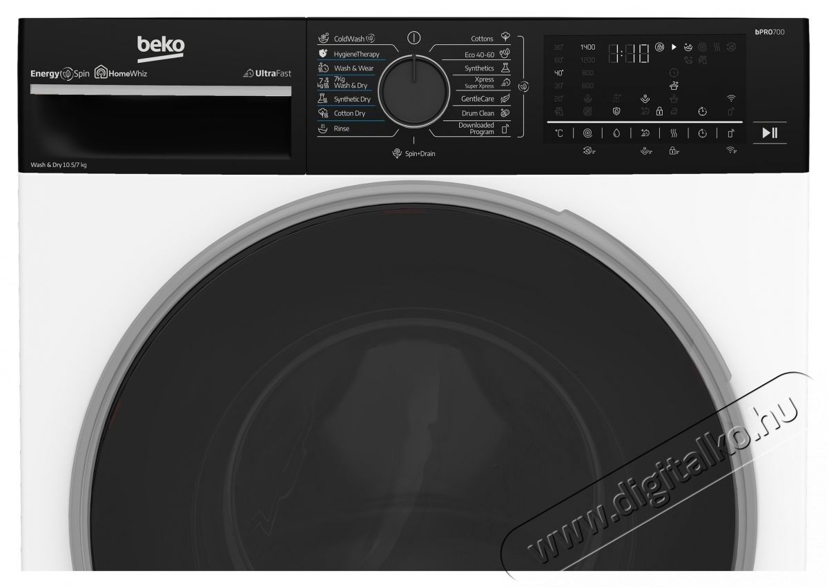 Beko B7DFT6105447WBPBES mos&oacute;- sz&aacute;r&iacute;t&oacute;g&eacute;p, SteamCure, 10.5/7 kg, 1400RPM, HomeWhiz, D energiaoszt&aacute;ly, Feh&eacute;r H&aacute;ztart&aacute;s / Otthon / K&uuml;lt&eacute;r - Mos&oacute;g&eacute;p / sz&aacute;r&iacute;t&oacute;g&eacute;p - Mos&oacute;-sz&aacute;r&iacute;t&oacute;g&eacute;p - 536101