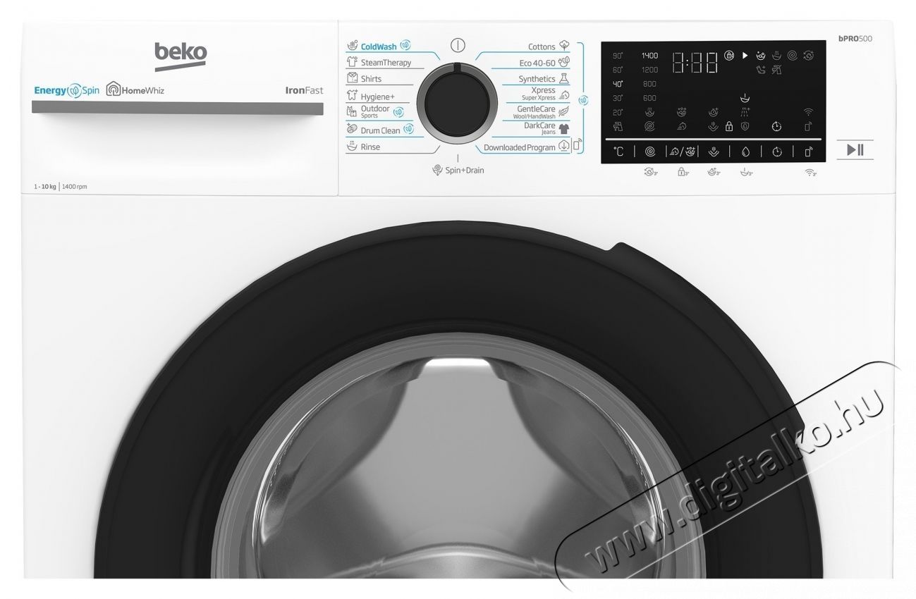 Beko BM5WFU610415W mos&oacute;g&eacute;p, 10 kg, 1400 rpm, &Uacute;jrahasznos&iacute;tott tart&aacute;ly, HomeWhiz WiFi-n kereszt&uuml;l, ProSmart inverter motor, AddXtra, Hygiene+, A energiaoszt&aacute;ly, Feh&eacute;r H&aacute;ztart&aacute;s / Otthon / K&uuml;lt&eacute;r - Mos&oacute;g&eacute;p / sz&aacute;r&iacute;t&oacute;g&eacute;p - El&ouml;lt&ouml;ltős norm&aacute;l (60cm-ig) mos&oacute;g&eacute;p - 536099