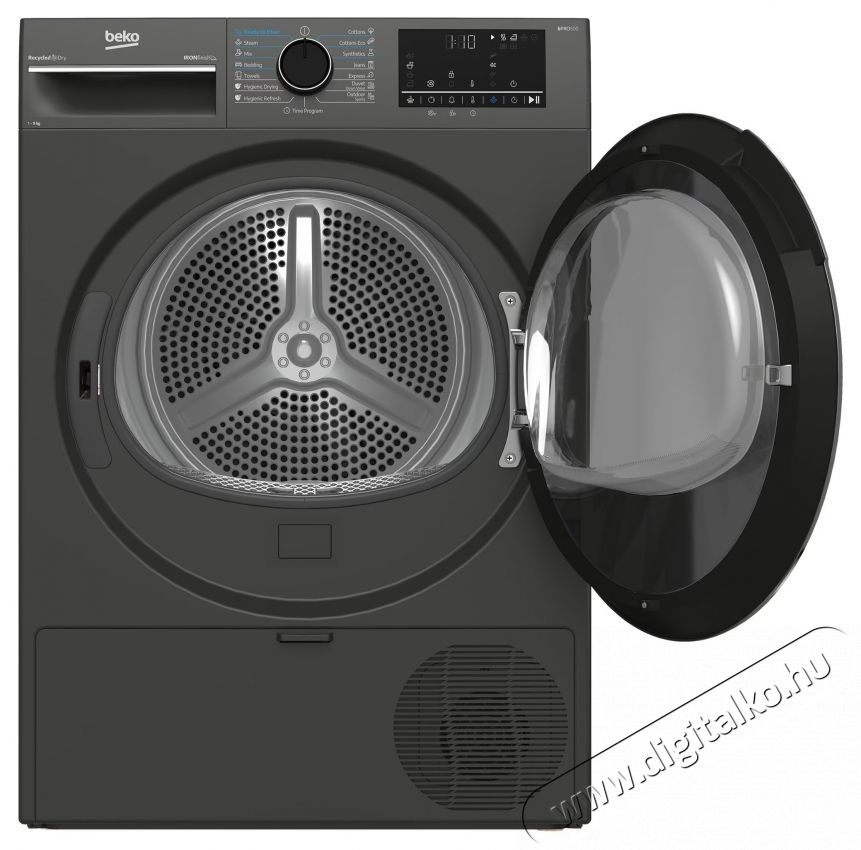 Beko B3T49233MEU hőszivatty&uacute;s sz&aacute;r&iacute;t&oacute;g&eacute;p, 9 kg, 15 program, D energiaoszt&aacute;ly, vasalhat&oacute; bevonat, RecycledDry, OptiSense, Aquawave, Hygienic Refresh, Antracit H&aacute;ztart&aacute;s / Otthon / K&uuml;lt&eacute;r - Mos&oacute;g&eacute;p / sz&aacute;r&iacute;t&oacute;g&eacute;p - Sz&aacute;r&iacute;t&oacute;g&eacute;p - 536097