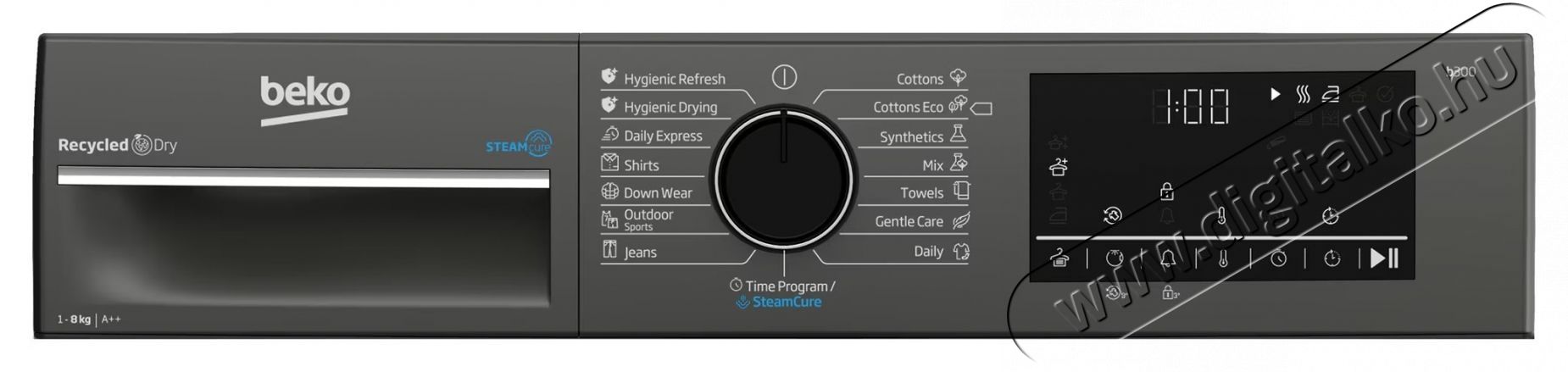 Beko B3T68239MG EU hőszivatty&uacute;s sz&aacute;r&iacute;t&oacute;g&eacute;p, 8 kg, 15 program, Aquawave, D energiaoszt&aacute;ly, S&ouml;t&eacute;tsz&uuml;rke H&aacute;ztart&aacute;s / Otthon / K&uuml;lt&eacute;r - Mos&oacute;g&eacute;p / sz&aacute;r&iacute;t&oacute;g&eacute;p - Sz&aacute;r&iacute;t&oacute;g&eacute;p - 536094