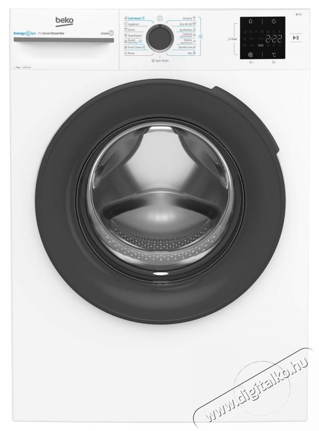 Beko BM3WFSU39413W mos&oacute;g&eacute;p, 9 kg, 1400 RPM, A energiaoszt&aacute;ly, SteamCure, &Uacute;jrahasznos&iacute;tott k&aacute;d, ProSmart Inverter Motor, AddXtra, WaterMode, ColdWash, Feh&eacute;r H&aacute;ztart&aacute;s / Otthon / K&uuml;lt&eacute;r - Mos&oacute;g&eacute;p / sz&aacute;r&iacute;t&oacute;g&eacute;p - El&ouml;lt&ouml;ltős mos&oacute;g&eacute;p (be&eacute;p&iacute;thető) - 536096