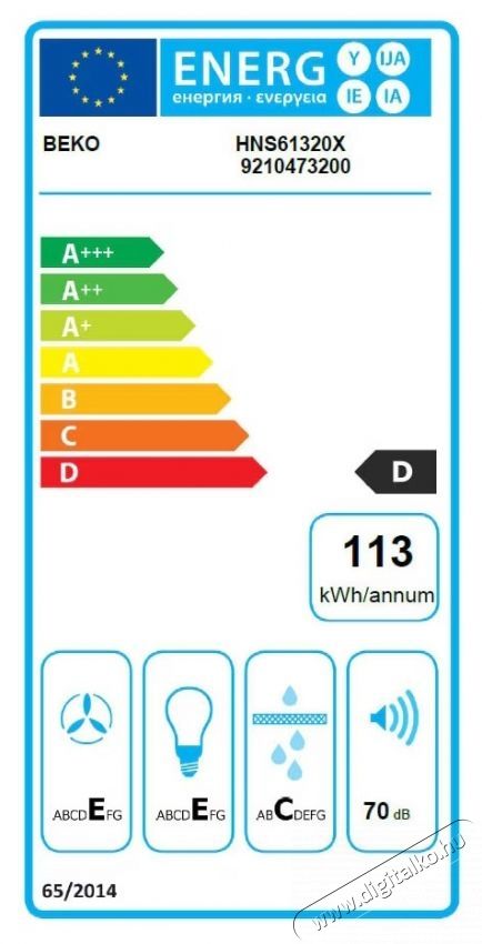 Beko HNS61320X P&aacute;raelsz&iacute;v&oacute; 2 motorral Konyhai term&eacute;kek - P&aacute;raelsz&iacute;v&oacute; - Hagyom&aacute;nyos - 536091
