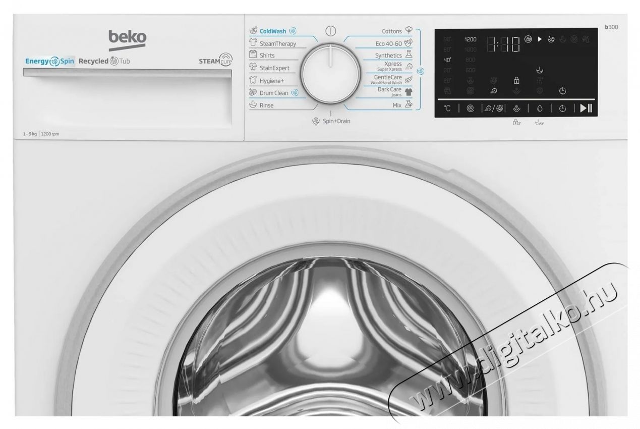 Beko B3WFU49215WWES mos&oacute;g&eacute;p, 9 kg, 1200 RPM, ProSmart Inverter Motor, &Uacute;jrahasznos&iacute;tott k&aacute;d, Hygiene+, SteamCure, AddXtra, A energiaoszt&aacute;ly, Feh&eacute;r H&aacute;ztart&aacute;s / Otthon / K&uuml;lt&eacute;r - Mos&oacute;g&eacute;p / sz&aacute;r&iacute;t&oacute;g&eacute;p - El&ouml;lt&ouml;ltős norm&aacute;l (60cm-ig) mos&oacute;g&eacute;p - 536126