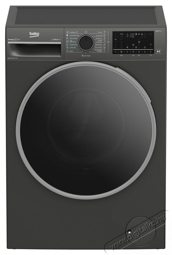 Beko B7DFT68442MES mos&oacute;- sz&aacute;r&iacute;t&oacute;g&eacute;p, SteamCure, 8/5 kg, 1400RPM, HomeWhiz, D energiaoszt&aacute;ly, Sz&uuml;rke H&aacute;ztart&aacute;s / Otthon / K&uuml;lt&eacute;r - Mos&oacute;g&eacute;p / sz&aacute;r&iacute;t&oacute;g&eacute;p - El&ouml;lt&ouml;ltős norm&aacute;l (60cm-ig) mos&oacute;g&eacute;p - 536129