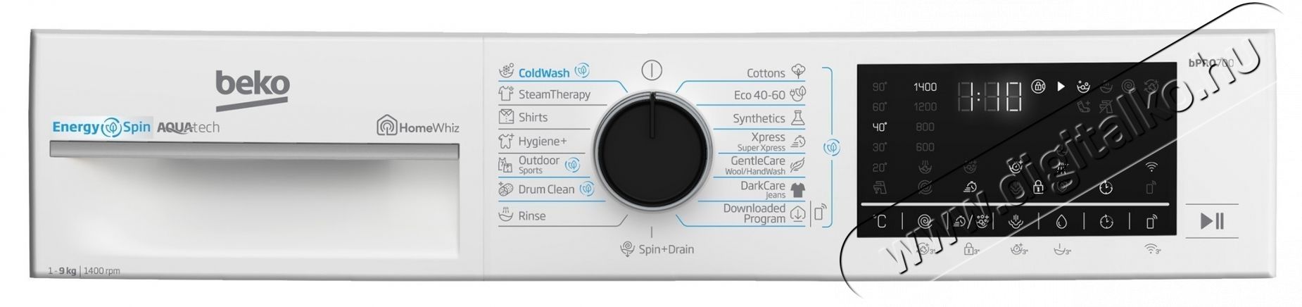 Beko B7WFU69418WB2ES mos&oacute;g&eacute;p, 9 kg, 15 program, 1400RPM, EnergySpin, Child Lock, A energiaoszt&aacute;ly, Feh&eacute;r H&aacute;ztart&aacute;s / Otthon / K&uuml;lt&eacute;r - Mos&oacute;g&eacute;p / sz&aacute;r&iacute;t&oacute;g&eacute;p - El&ouml;lt&ouml;ltős norm&aacute;l (60cm-ig) mos&oacute;g&eacute;p - 536128