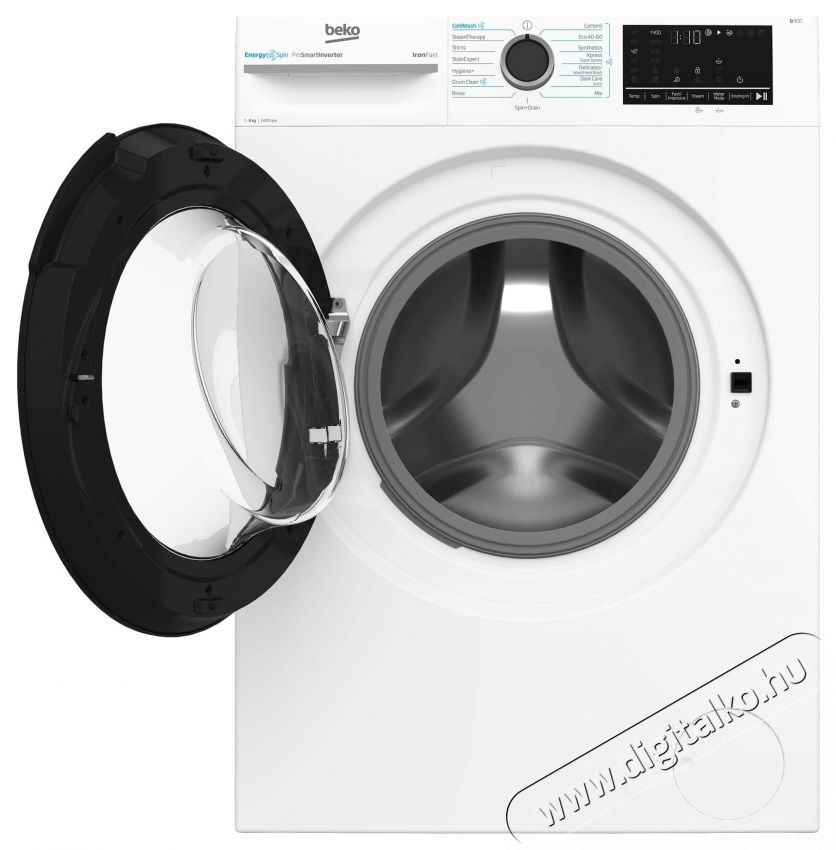 Beko BM3WFSU48415WB mos&oacute;g&eacute;p, 8 kg, 1400 ford./perc, A energiaoszt&aacute;ly, ProSmart Inverter Motor, EnergySpin, ColdWash, SteamCure, Feh&eacute;r H&aacute;ztart&aacute;s / Otthon / K&uuml;lt&eacute;r - Mos&oacute;g&eacute;p / sz&aacute;r&iacute;t&oacute;g&eacute;p - El&ouml;lt&ouml;ltős norm&aacute;l (60cm-ig) mos&oacute;g&eacute;p - 536122