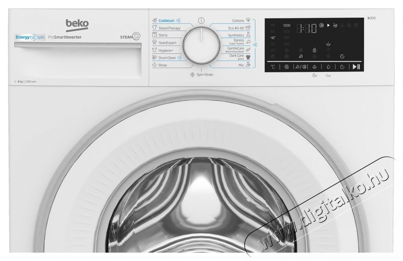 Beko B3WFU48215WWES mos&oacute;g&eacute;p, 8 kg, Sz&uuml;rke H&aacute;ztart&aacute;s / Otthon / K&uuml;lt&eacute;r - Mos&oacute;g&eacute;p / sz&aacute;r&iacute;t&oacute;g&eacute;p - El&ouml;lt&ouml;ltős norm&aacute;l (60cm-ig) mos&oacute;g&eacute;p - 536107