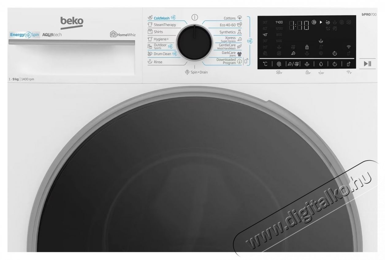 Beko B7WFU69418WBES Mos&oacute;g&eacute;p, 9 kg, 1400 RPM, A energiaoszt&aacute;ly,  Konyhai term&eacute;kek - Mosogat&oacute;g&eacute;p - Norm&aacute;l (60cm) szabadon&aacute;ll&oacute; mosogat&oacute;g&eacute;p - 536118